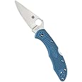 Spyderco Delica 4 Lightweight 7.15" Signature Folding Knife with 2.90" Flat-Ground Steel Blade and High-Strength FRN Handle - PlainEdge Grind