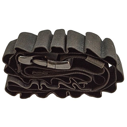 TukTek Tactical Black 25 Round Shotgun Shell Ammo Belt Adjustable Bullet Holder Bandolier for 12 & 20 GA - Thumbnail 4