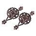 OULII Metal Wall Hook Curtain Drapery Holdbacks Coat Hat Hook Set of 2 (Hollow Flower)