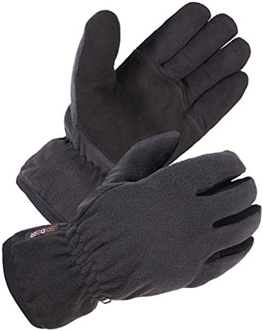 SKYDEER Winter Gloves with Premium Genuine Deerskin Suede Leather and Windproof Polar Fleece (Unisex SD8661T/S, Warm 3M Thinsulate Insulation)