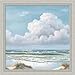 Beautiful Day II Triptych by Georgia Janisse Seashore Landscape 14x14 Wall Art Print Framed Picture