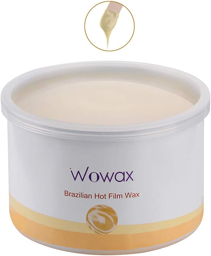 Wowax Brazilian Wax Hard Wax Hair Removal Wax Stripless for Women Whole Body Sensitive Skin 14 oz