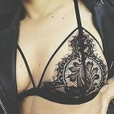 haoricu Women Bra, 2017 Women Hollow Translucent Underwear Black Lace Strap Bra Tops Bustier