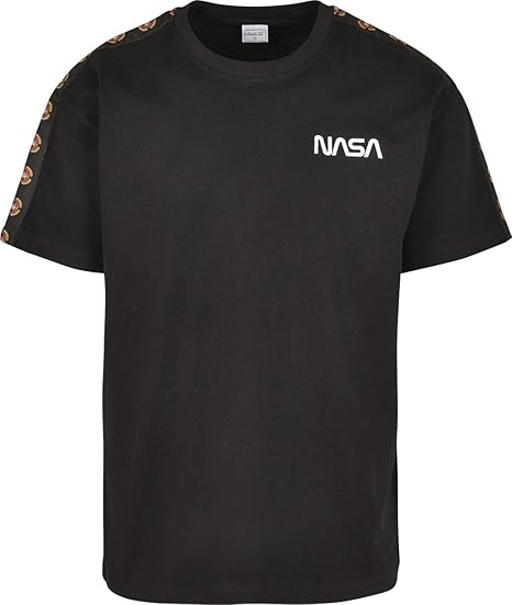 Mister Tee Herren NASA Red Spaceship Tape T-Shirt