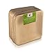 Naturally Chic Small 6 Inch Square Bamboo Plates Disposable - 50 Pack - Biodegradable Palm Leaf Dessert Plates for Appetizers and Cocktail Party - Compostable and Eco-Friendly
