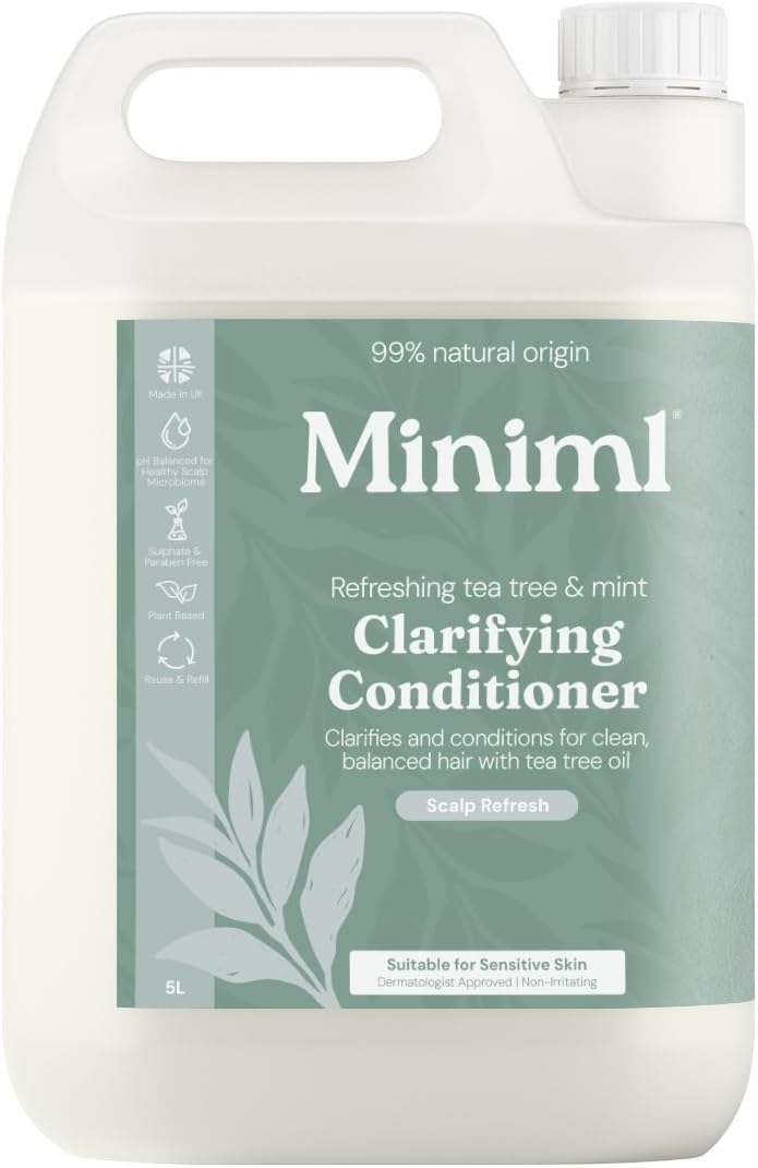 Miniml Natural Hair Conditioner 5L Refill Tea Tree Mint Eco Cruelty Free