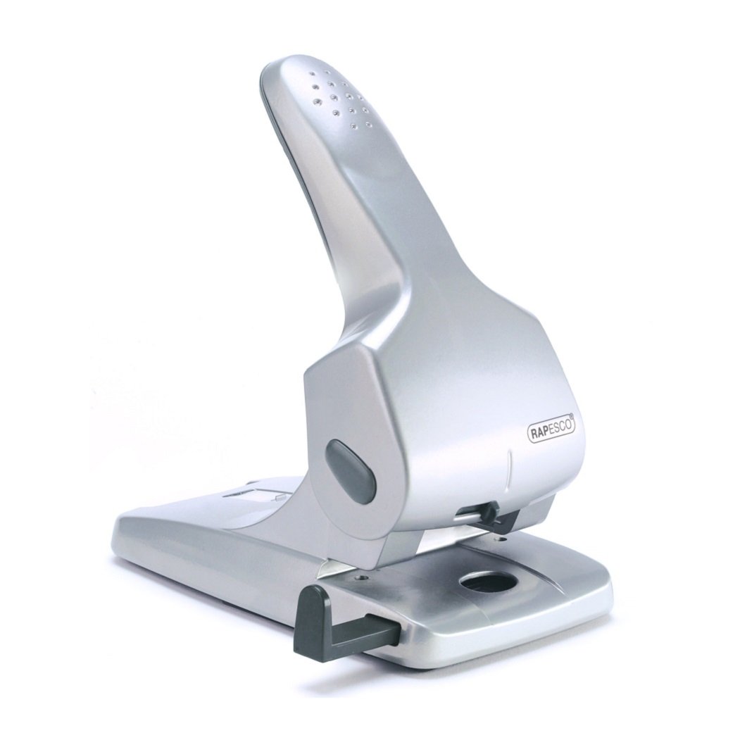Rapesco 0732 High-Capacity Zero-65 Metal 2-Hole Punch, 65 Sheet Capacity, Silver