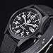 Creazy Outdoor Mens Date Stainless Steel Military Sports Analog Quartz Army Wrist Watch (Black)
