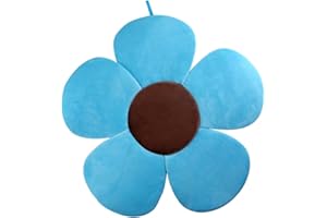 KAKIBLIN Flower Baby Bath Mat, Baby Bath Flower Infant Bathtub Mat Baby Sink Bath Cushion for Newborn, Blue