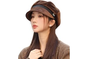 URAWOW Newsboy Cap for Women with Visor Fall Beret Hats for Women Ladies Slouchy Fashion Accessories Classic Casual