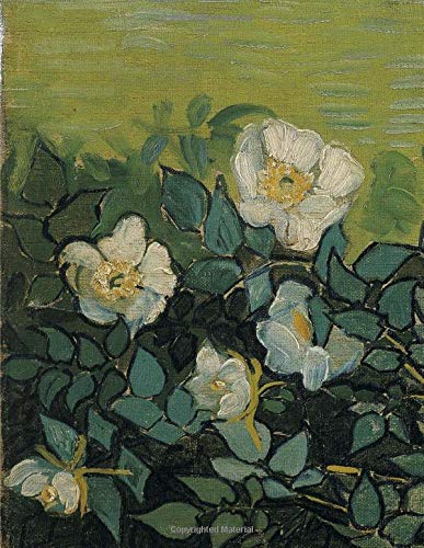 Wild roses, Vincent van Gogh. Blank journal: 150 blank pages, 8,5x11 inch (21.59 x 27.94 cm) Soft cover
