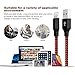 MSXRAYSON Phone Charger 4Pack 3FT 6FT 6FT 10FT Nylon Braided USB Cable & Syncing Cord Compatible Phone Charger X 8 8Plus 7 7Plus 6S 6S Plus (Black&Red)