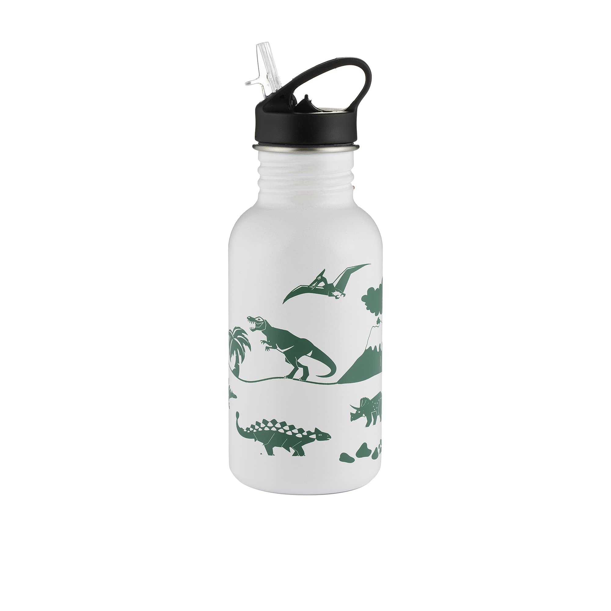 Typhoon Pure 550 ML Reusable Stainless Steel Colour Change Dinosaur Drinks Bottle