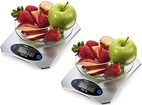 Kitchen Scale includes 2 Bonus Digital Food Scales with Display in Pounds, Grams and Ounces - Best for Dieting, Weight Watchers, Cooking, Diabetic &amp; any other Nutritional Need!
