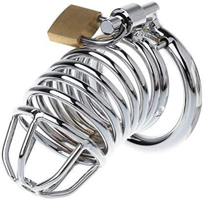 BEAUTYBULB Men's Stainless Steel Equipment Control Cage Underwear, 50mm Ring