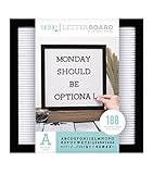 DCWVE Die Cuts with A View Board Letterboard-12 x 12-Black and White (189 pcs) LB-006-00003, 12 x 12