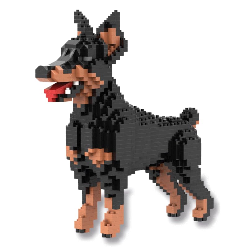 Atomic Building Figure to build with miniature blocks. Doberman Dog — image 1