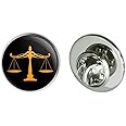 GRAPHICS & MORE Scales Of Justice Legal Lawyer Metal 0.75" Lapel Hat Pin Tie Tack Pinback