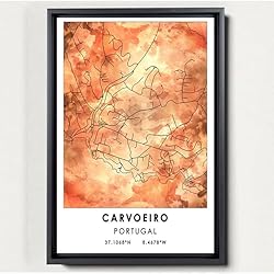 Carvoeiro Map Poster, Portugal Map Art Poster, Map