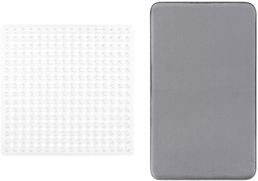 Gorilla Grip Shower Stall Mat and Memory Foam Bath Rug, Mat