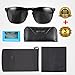 Sunglasses for Men Polarized Wayfarer Womens Uv Protection Mirror Black Lens Unisex Sun Glasses
