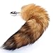 FST Wild Fox Tail with Stainless Steel Anal Plug Anal Tail Sex Toys Butt Plug Anal Stimulator for Women Cospaly Role Play Brown