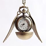Flying ball necklace Vintage Retro Angel Wing Necklace Steampunk Pocket Watch (with Gift Box)