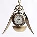 AFAFKAKA Flying Ball Necklace Vintage Retro Angel Wing Necklace Steampunk Pocket Watch Pendant Necklace