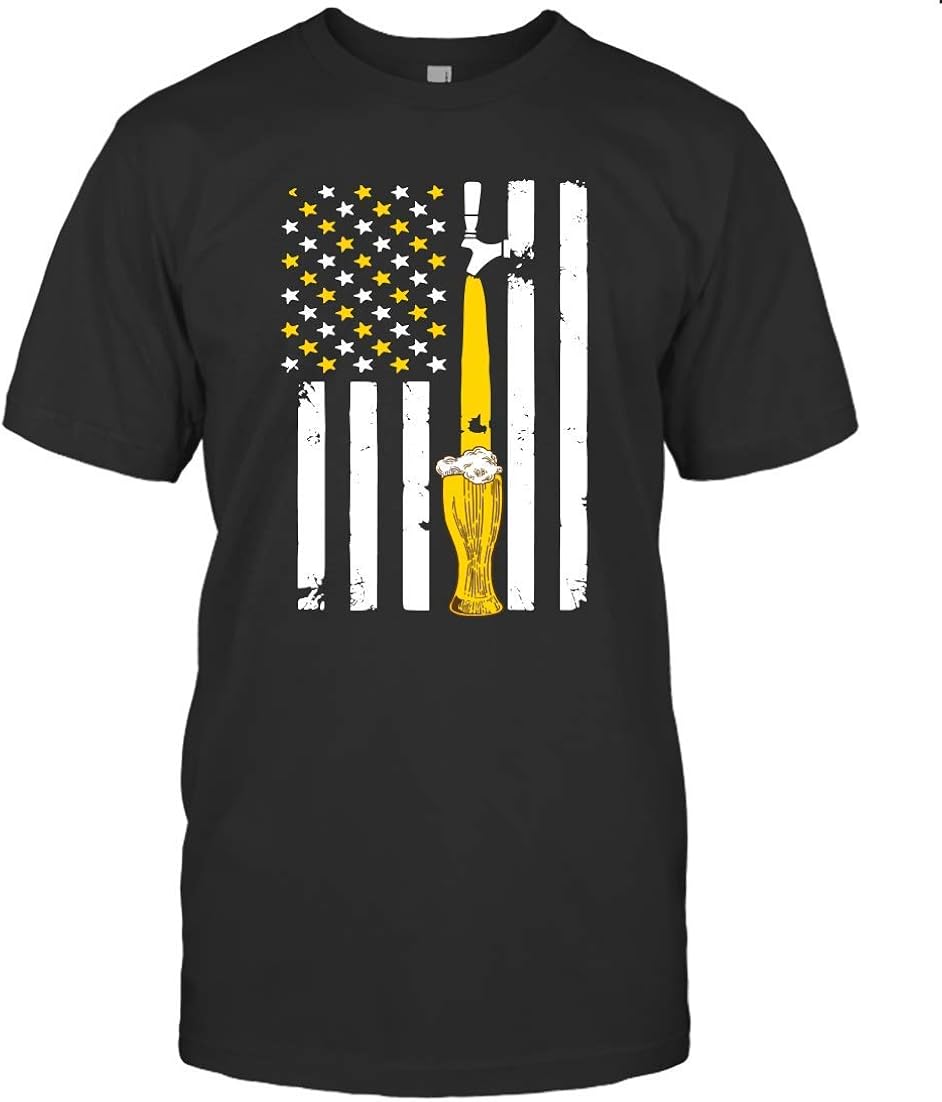 Craft Beer American Flag Drinking Funny USA Gift