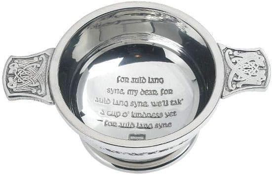 Scifi Planet 3" Auld Lang Syne Pewter Quaich