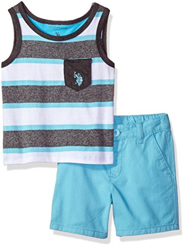 U.S. Polo Assn. Baby Boy's Tank and Short Set Shorts