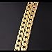 Adecco LLC 18K Gold Plated Men Chain Necklace Figaro Punk Style Jewelry,10mm (5)