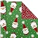 Hallmark Reversible Christmas Wrapping Paper (2 Rolls, 60 sq. ft. ttl) Modern Santa, Retro Christmas Trees, Stripes