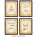 Patent Wall Art & Decor - World, Rides - Wall Art print Poster Set - Chic Vintage Rustic Home Decor for Boy, Girl, Teens, Kids Room - Gifts for Mickey Fans
