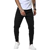 Woenzaia Mens Jeans Slim Fit Skinny Denim Stretch Tapered Jean Pants