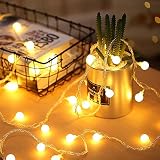 Arespark Globe String Lights 8 Mode 100LED 33foot Waterproof Decorative Starry Fairy Lights, for Indoor Outdoor Patio Wedding Party Home Garden Bedroom, Warm White