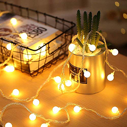 Arespark Globe String Lights 8 Mode 100LED 33foot Waterproof Decorative Starry Fairy Lights, for Indoor Outdoor Patio Wedding Party Home Garden Bedroom, Warm White
