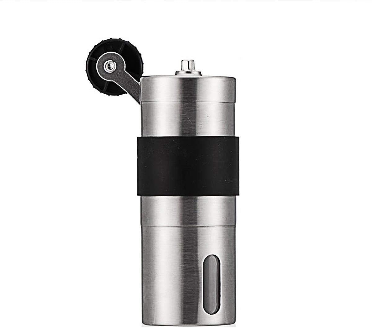 LIBOYUJU Stainless Steel Visible Coffee Bean Grinder Household Portable Manual Coffee Grinder Hardware Home Kitchen