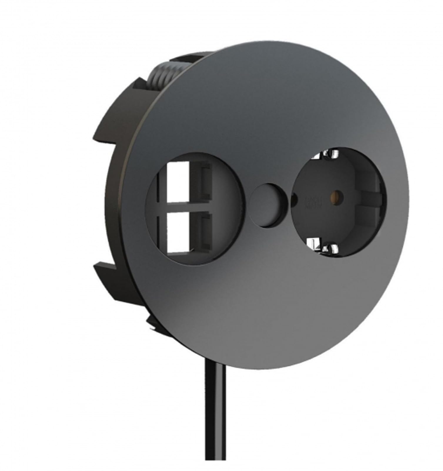 Bachmann TWIST 1x Protective Contact 2x Keystone GST18 Plug, Black, 0.2 m