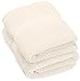 Amazon Brand – Pinzon Heavyweight Luxury Cotton Washcloths - Set of 2, 12 x 12 Inch, Ivory