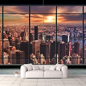 Wall Murals for Bedroom Japanese Style Grid Door View Large Removable Wallpaper Peel and Stick Wall Stickers - 66x96 inches