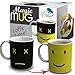 Magic Morning Coffee Mug, Yellow 12 Oz Heat Sensitive Color and Face Changing Ceramic Tea Cup, By Chuzy Chef