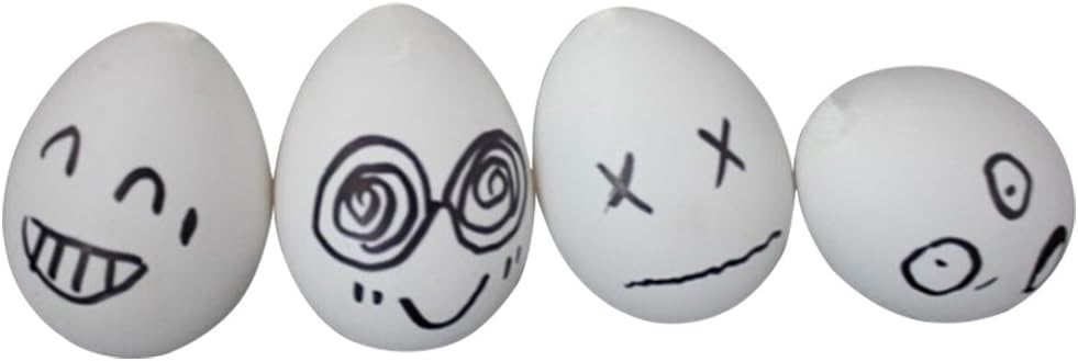 BLUECELL 25pcs 2.25" Blank White Plastic DIY Easter Eggs: Toys & Games