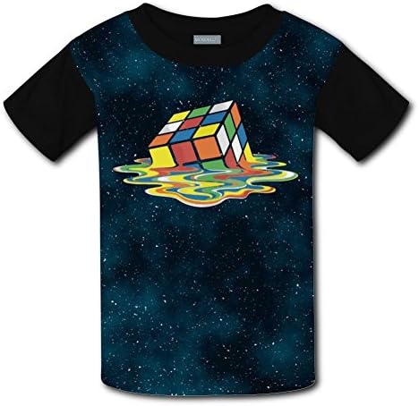 Kids Summer 3D T Shirts Funny Melting Cube Short Sleeve Tops Tees