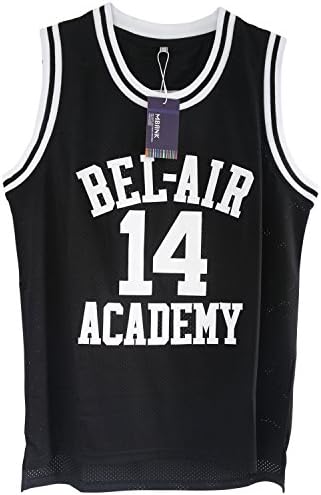 MBANK Smith #14 Bel Air Academy Black Basketball Jersey - Medium