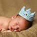 Foxnovo Cute Newborn Infant Baby Girl Boy Handmade Crochet Knit Crown Hat Photograph Prop (New Sky-blue)
