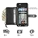 LAMEEKU Wallet Case for iPhone SE 2022 iPhone 7 iPhone 8 Case Wallet Card Holder SE 2020 Wrist Chain Crossbody Strap Zipper Case for iPhone SE 2020 iPhone 7 iPhone SE 2020/iPhone 8, 4.7 inches-Black