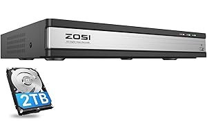 ZOSI 1080p Lite 16 Channel Security DVR Recorder, H.265+ Hybrid 4-in-1(Analog/AHD/TVI/CVI) CCTV DVR for Security Camera,Motio