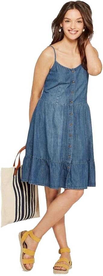 denim layered dress