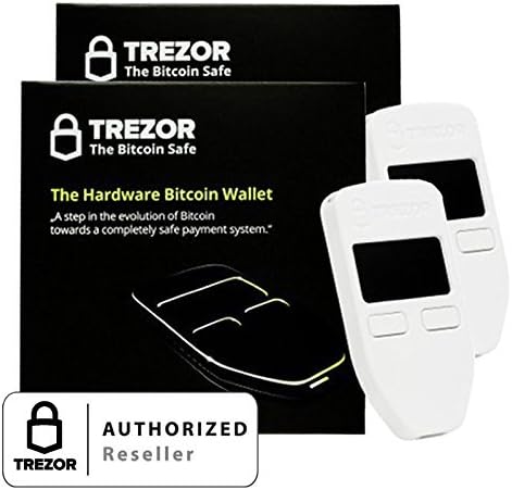 2 Pack Trezor Hardware wallet for Bitcoin BTC Litecoin LTC Namecoin Dogecoin Dash White